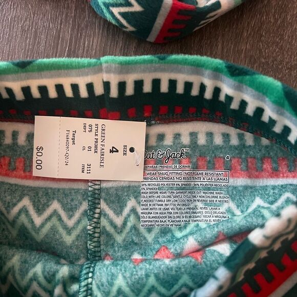 Cat & Jack Toddler 2pc Snuggly Soft Snug Fit Christmas Ornaments Pajama 4 T - Picture 3 of 5